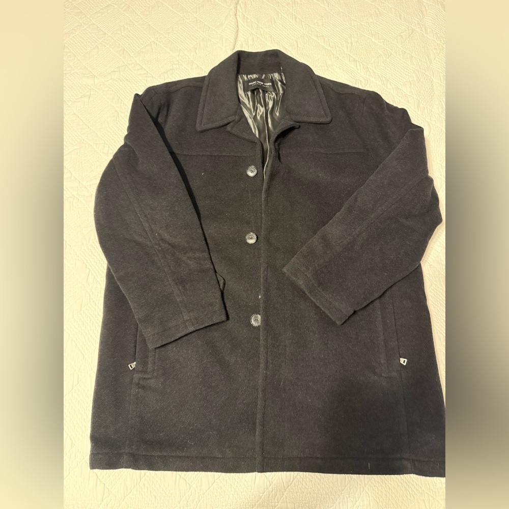 Marc New York Black Wool Pea Coat